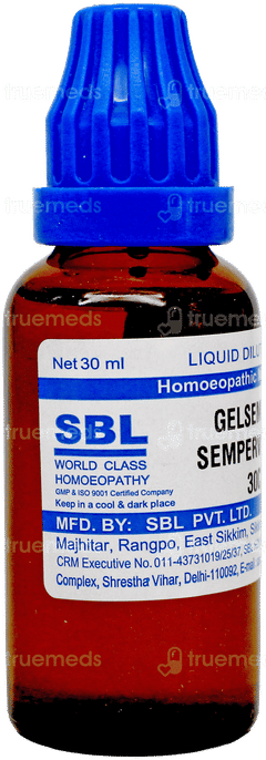 Sbl Gelsemium Sempervirens 30Ch Dilution 30Ml