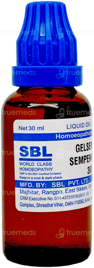Sbl Gelsemium Sempervirens 30Ch Dilution 30Ml