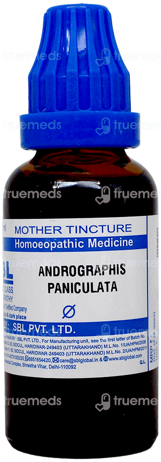 Sbl Andrographis Paniculata Q Mother Tincture 30Ml