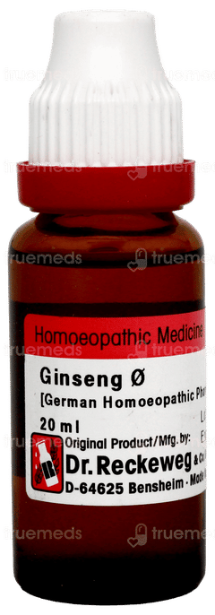 Dr Reckeweg Ginseng Q Mother Tincture 20Ml