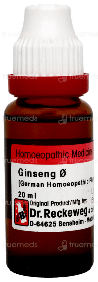 Dr Reckeweg Ginseng Q Mother Tincture 20Ml