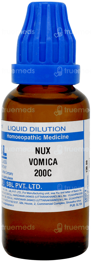 Sbl Nux Vomica 200c Dilution 30ml