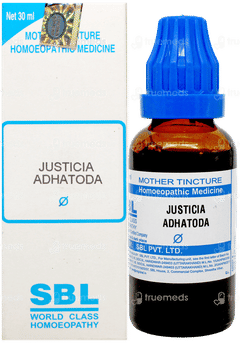 Sbl Justicia Adhatoda Q Mother Tincture 30Ml Sbl Justicia Adhatoda Q Mother Tincture 30Ml