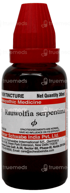 Dr Willmar Schwabe Rauwolfia Serpentina Q Mother Tincture 30Ml