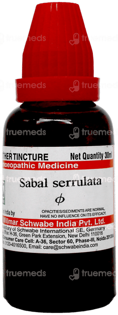 Dr Willmar Schwabe Sabal Serrulata Q Mother Tincture 30Ml