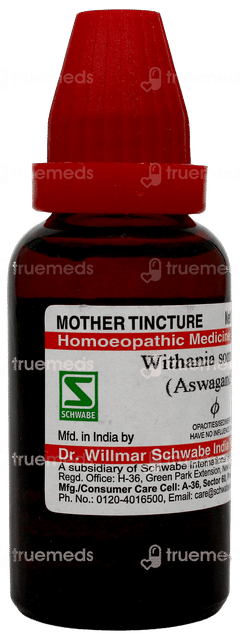 Dr Willmar Schwabe Withania Somnifera Aswagandha Q Mother Tincture 30Ml