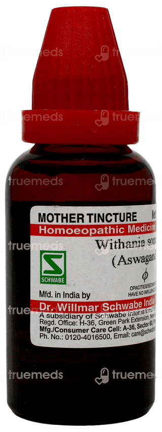 Dr Willmar Schwabe Withania Somnifera Aswagandha Q Mother Tincture 30Ml