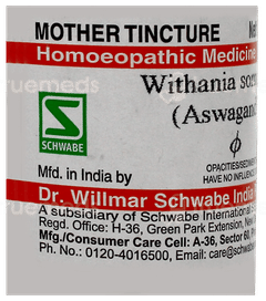 Dr Willmar Schwabe Withania Somnifera Aswagandha Q Mother Tincture 30Ml