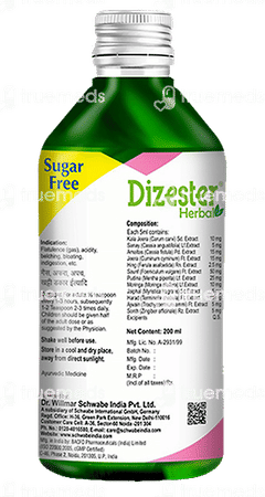 Dr Willmar Schwabe Dizester Herbal Sugar Free Digestive Tonic 200ml