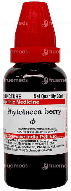 Dr Willmar Schwabe Phytolacca Berry Q Mother Tincture 30Ml Dr Willmar Schwabe Phytolacca Berry Q Mother Tincture 30Ml