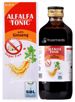Sbl Alfalfa With Ginseng Sugar Free Tonic 180ml
