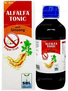 Sbl Alfalfa With Ginseng Sugar Free Tonic 180Ml