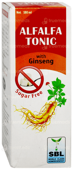 Sbl Alfalfa With Ginseng Sugar Free Tonic 180Ml