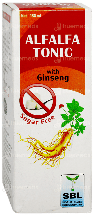 Sbl Alfalfa With Ginseng Sugar Free Tonic 180Ml