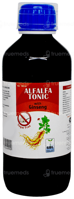 Sbl Alfalfa With Ginseng Sugar Free Tonic 180Ml