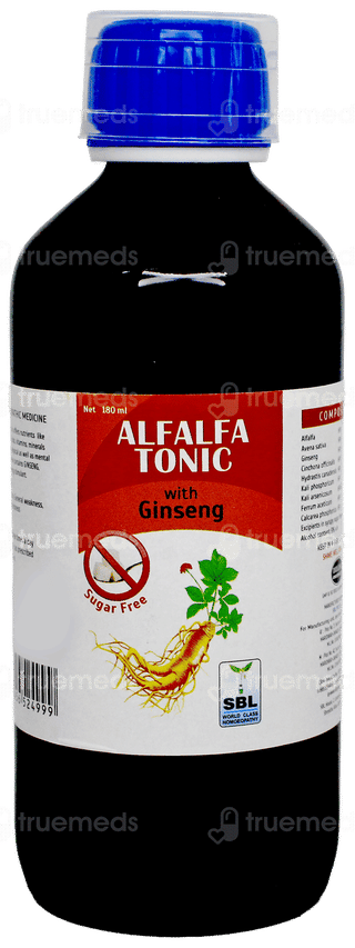 Sbl Alfalfa With Ginseng Sugar Free Tonic 180Ml
