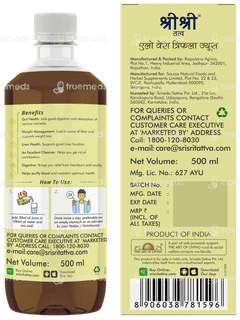 Sri Sri Tattva Aloe Vera Triphala No Added Sugar Juice 500Ml