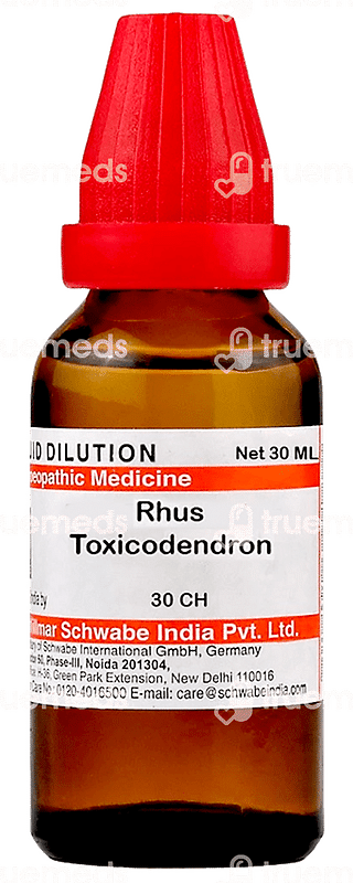 Dr Willmar Schwabe India Rhus Toxicodendron 30 Ch Dilution 30 ML