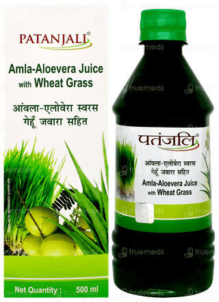 Patanjali Amla Aloevera With Wheatgrass Juice 500ml