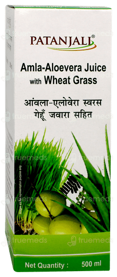 Patanjali Amla Aloevera With Wheatgrass Juice 500ml