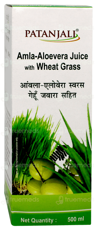 Patanjali Amla Aloevera With Wheatgrass Juice 500ml