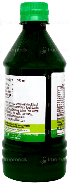 Patanjali Amla Aloevera With Wheatgrass Juice 500ml