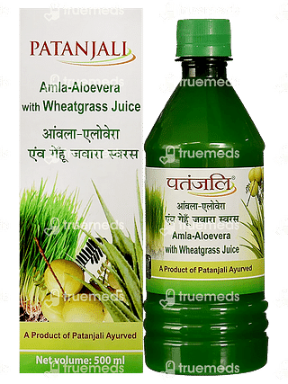 Patanjali Ayurveda Amla Aloe Vera With Wheat Grass Juice 500 ML