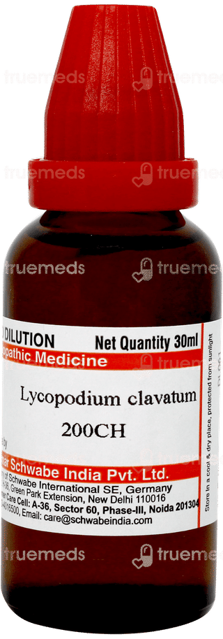 Dr Willmar Schwabe Lycopodium Clavatum 200ch Dilution 30ml