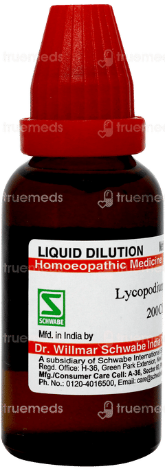 Dr Willmar Schwabe Lycopodium Clavatum 200ch Dilution 30ml