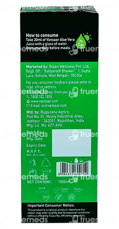 Baidyanath Vansaar Aloe Vera Juice 1000 ML