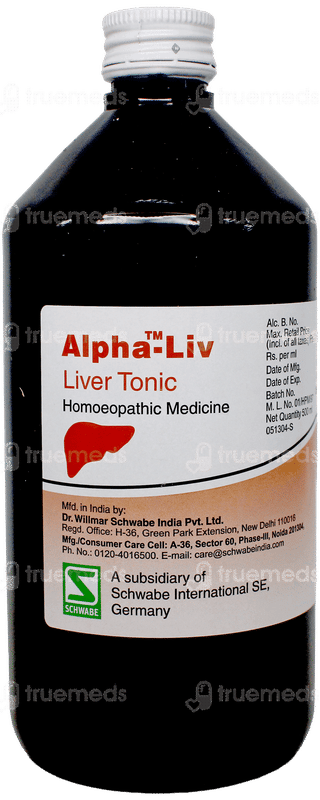 Dr Willmar Schwabe Alpha Liv Liver Tonic 500Ml