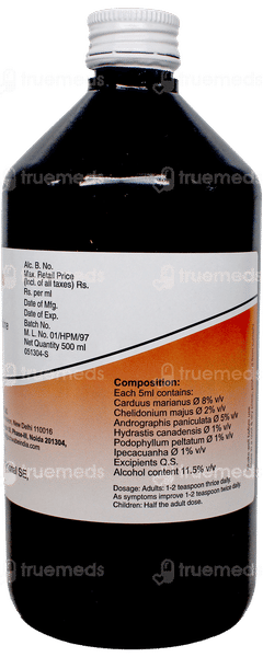 Dr Willmar Schwabe Alpha Liv Liver Tonic 500Ml