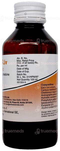 Dr Willmar Schwabe Alpha Liv Liver Tonic 100Ml