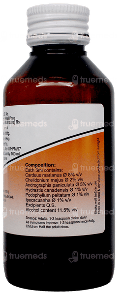 Dr Willmar Schwabe Alpha Liv Liver Tonic 100Ml