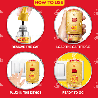 Good Knight Gold Flash Machine With Gold Flash Refill 45 Ml - Uses ...