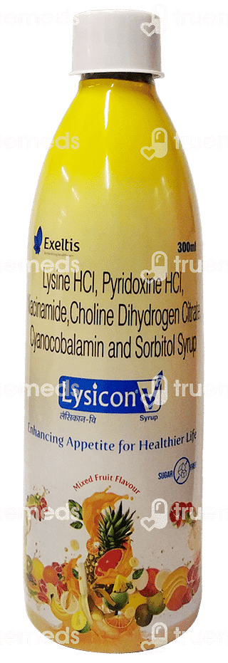 Lysicon V Mixed Fruit Flavour Sugar Free Syrup 300ml