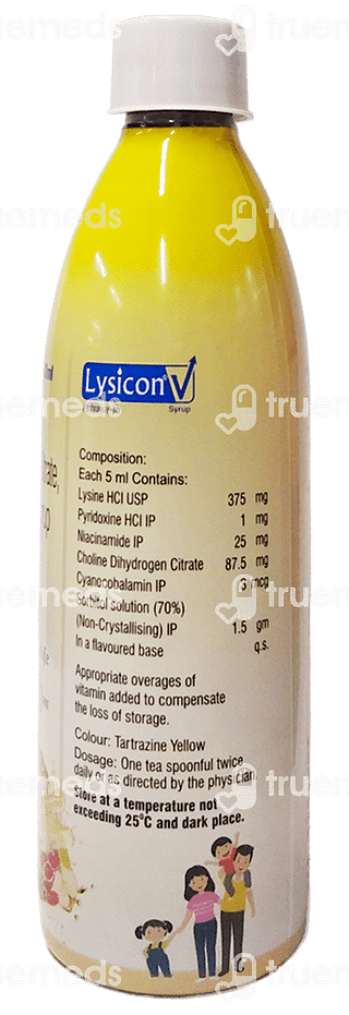 Lysicon V Mixed Fruit Flavour Sugar Free Syrup 300ml