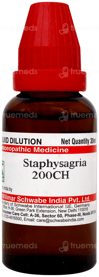 Dr Willmar Schwabe Staphysagria 200Ch Dilution 30Ml