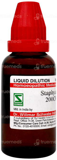 Dr Willmar Schwabe Staphysagria 200Ch Dilution 30Ml Dr Willmar Schwabe Staphysagria 200Ch Dilution 30Ml