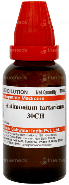 Dr Willmar Schwabe India Antimonium Tartaricum 30 Ch Dilution 30 ML Dr Willmar Schwabe India Antimonium Tartaricum 30 Ch Dilution 30 ML