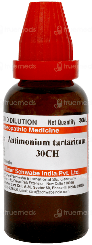 Dr Willmar Schwabe India Antimonium Tartaricum 30 Ch Dilution 30 ML