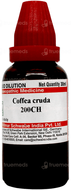 Dr Willmar Schwabe India Coffea Cruda 200 Ch Dilution 30 ML