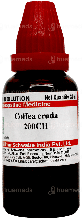 Dr Willmar Schwabe India Coffea Cruda 200 Ch Dilution 30 ML