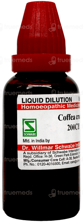 Dr Willmar Schwabe India Coffea Cruda 200 Ch Dilution 30 ML