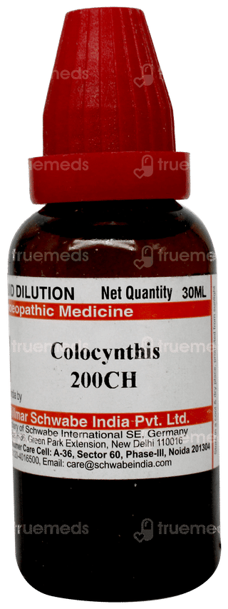 Dr Willmar Schwabe India Colocynthis 200 Ch Dilution 30 ML