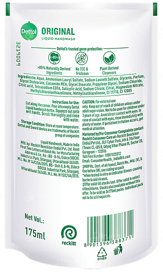 Dettol Original Handwash Liquid Refill 175ml