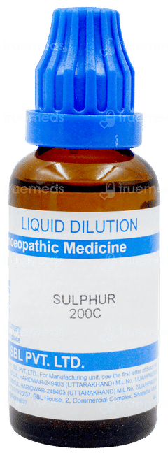 Sbl Sulphur 200c Dilution 30ml