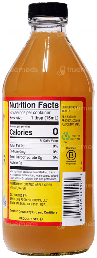 Bragg Organic Raw Unfiltered Apple Cider Vinegar 946Ml