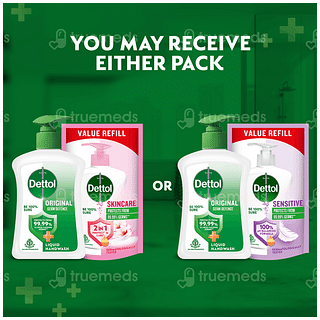 Dettol Original Liquid Handwash 200ml With Sensitive Liquid Refill 175ml Free