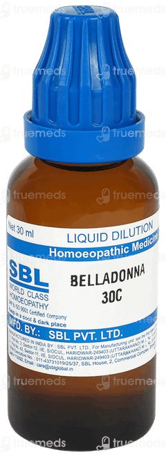 Sbl Belladonna 30c Dilution 30ml